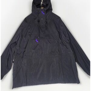 Rare VTG 90s Eddie Bauer EBtek Black & Purple Anorak Pullover Jacket Style 23150